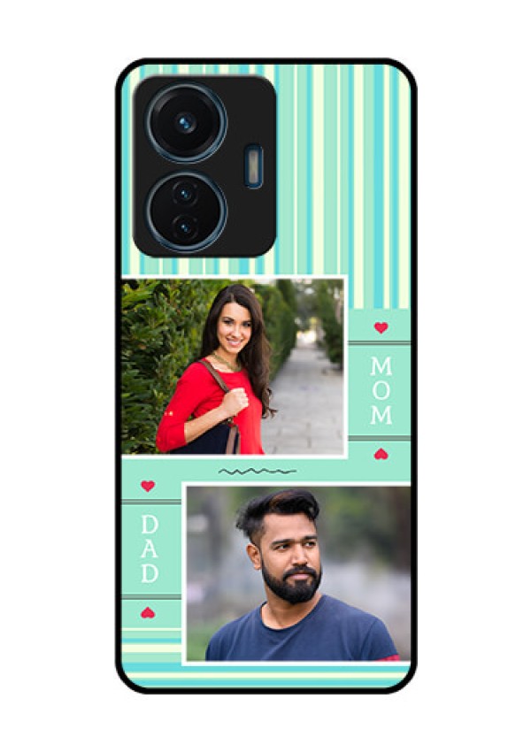 iQOO Z6 Lite 5G Custom Glass Phone Case - Mom & Dad Pic Design