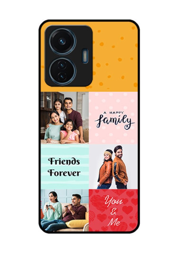 iQOO Z6 Lite 5G Personalized Glass Phone Case - Images with Quotes Design