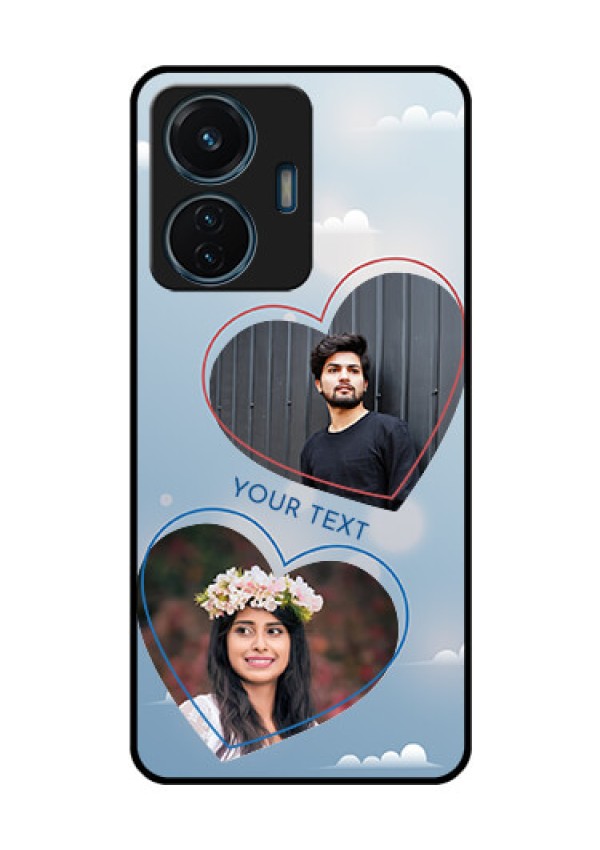 iQOO Z6 Lite 5G Custom Glass Mobile Case - Blue Color Couple Design