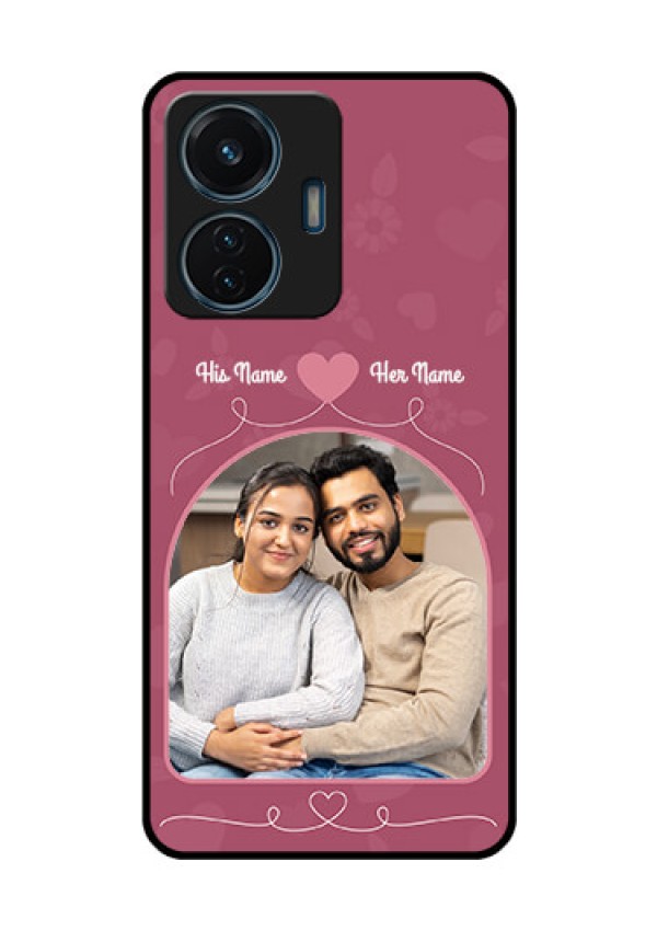 iQOO Z6 Lite 5G Photo Printing on Glass Case - Love Floral Design