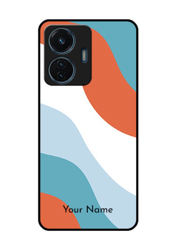 iQOO Z6 Lite 5G Custom Glass Mobile Case - coloured Waves Design