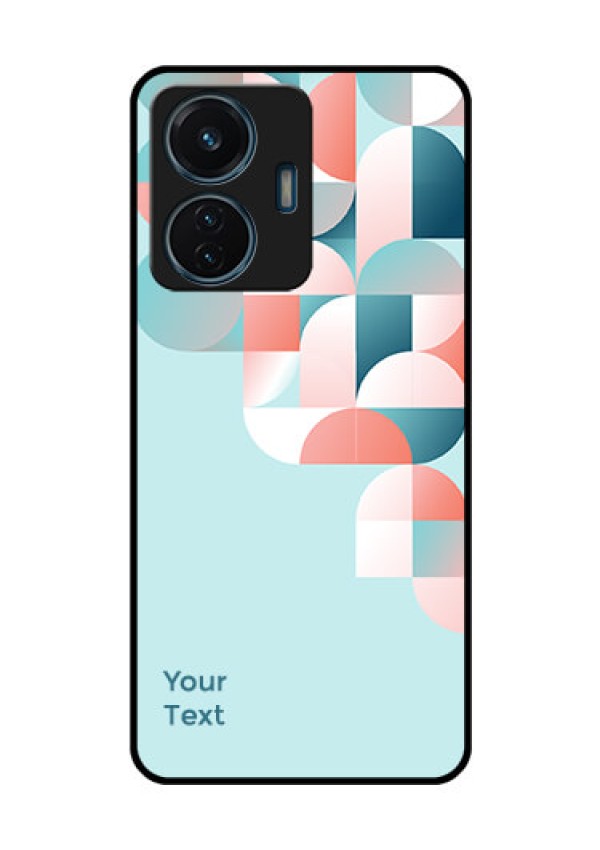 iQOO Z6 Lite 5G Custom Glass Phone Case - Stylish Semi-circle Pattern Design