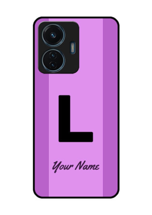 iQOO Z6 Lite 5G Custom Glass Phone Case - Tricolor custom text Design