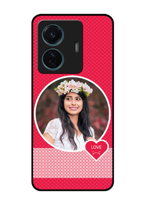 iQOO Z6 Pro 5G Personalised Glass Phone Case - Pink Pattern Design