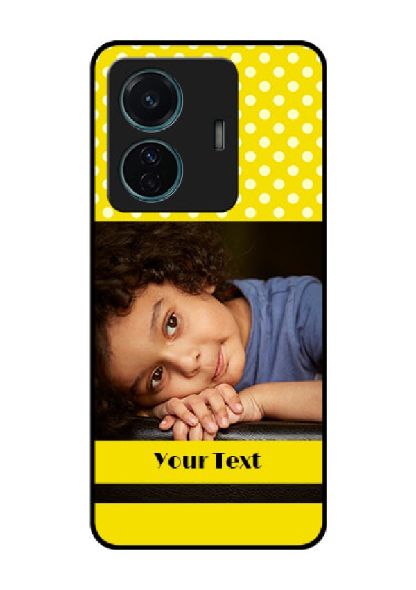 iQOO Z6 Pro 5G Custom Glass Phone Case - Bright Yellow Case Design