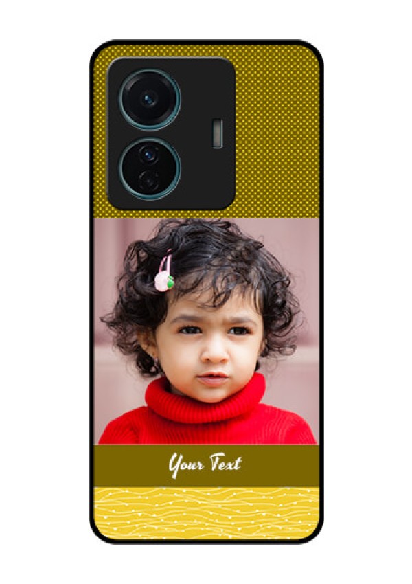 iQOO Z6 Pro 5G Custom Glass Phone Case - Simple Green Color Design