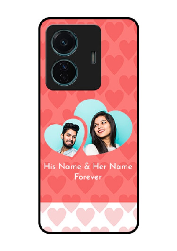 iQOO Z6 Pro 5G Personalized Glass Phone Case - Couple Pic Upload Design
