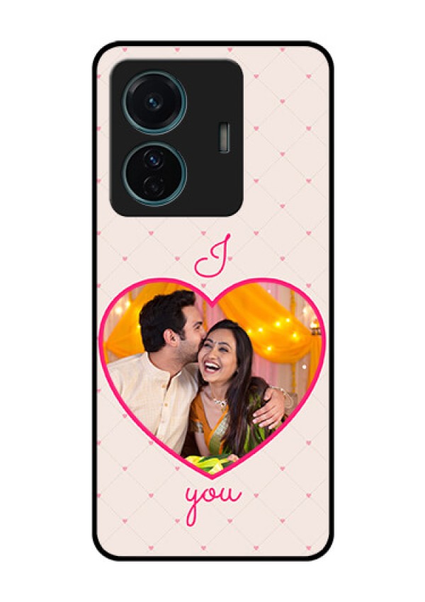 iQOO Z6 Pro 5G Custom Glass Mobile Case - Heart Shape Design