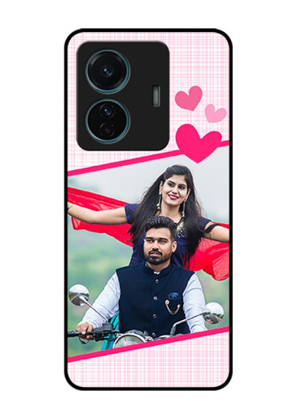 iQOO Z6 Pro 5G Custom Glass Phone Case - Love Shape Heart Design