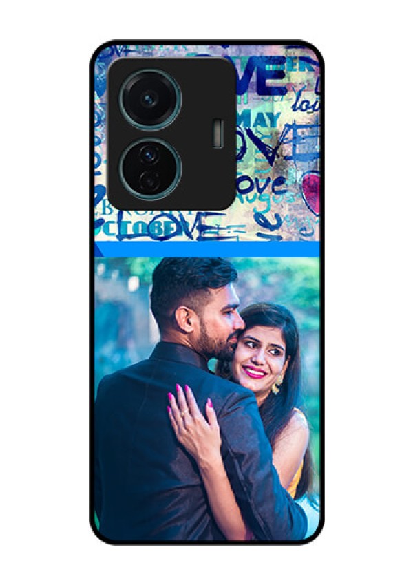 iQOO Z6 Pro 5G Custom Glass Mobile Case - Colorful Love Design