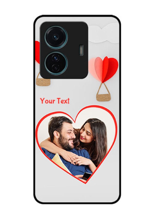 iQOO Z6 Pro 5G Custom Glass Mobile Case - Parachute Love Design