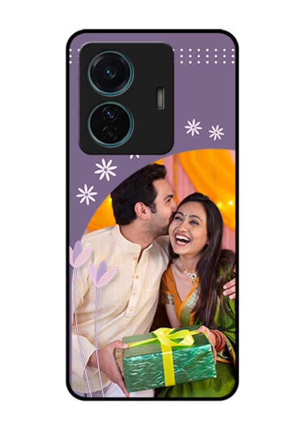 iQOO Z6 Pro 5G Custom Glass Mobile Case - Lavender flowers design