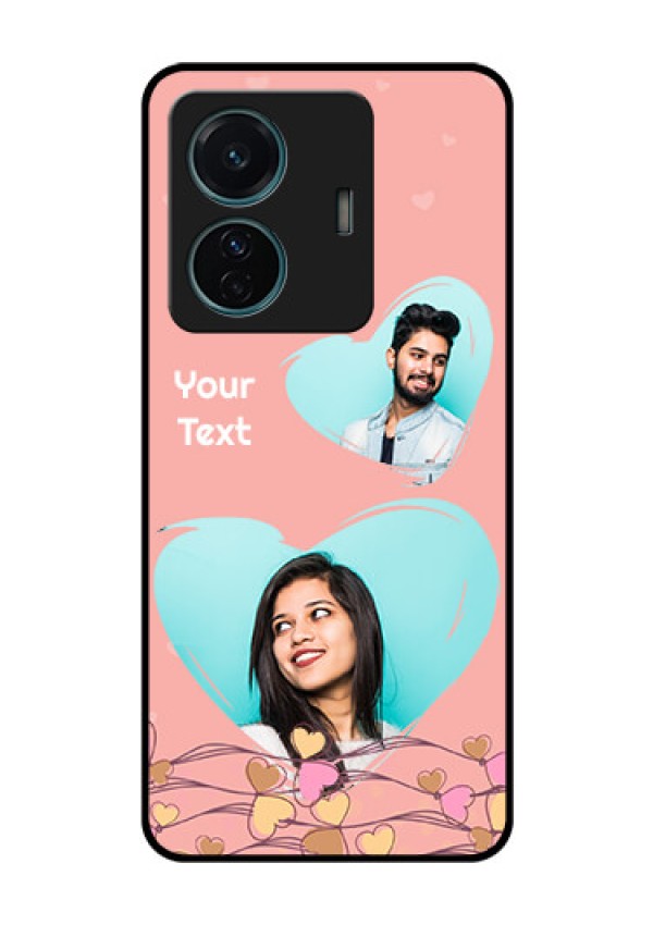 iQOO Z6 Pro 5G Custom Glass Mobile Case - Love Doodle Design