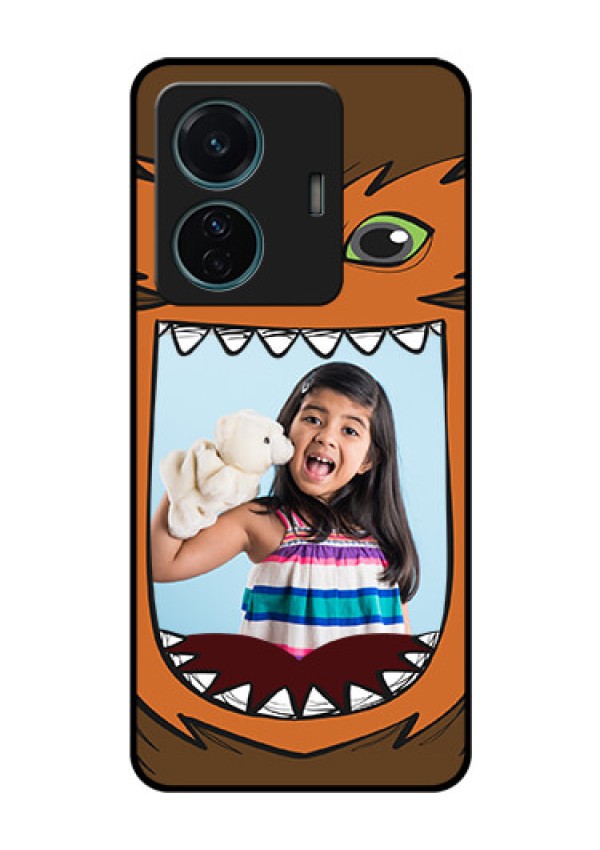iQOO Z6 Pro 5G Photo Printing on Glass Case - Owl Monster Back Case Design