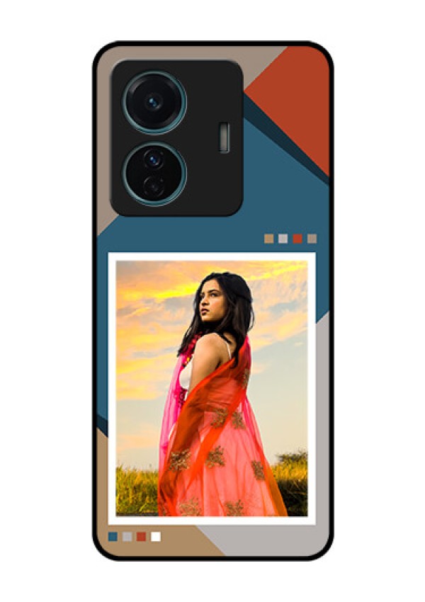 iQOO Z6 Pro 5G Personalized Glass Phone Case - Retro color pallet Design