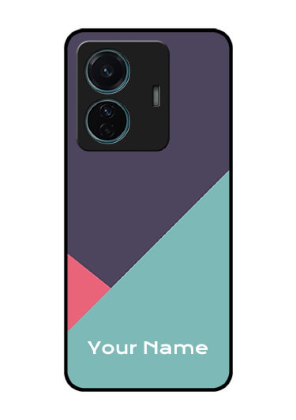iQOO Z6 Pro 5G Custom Glass Mobile Case - Tri Color abstract Design