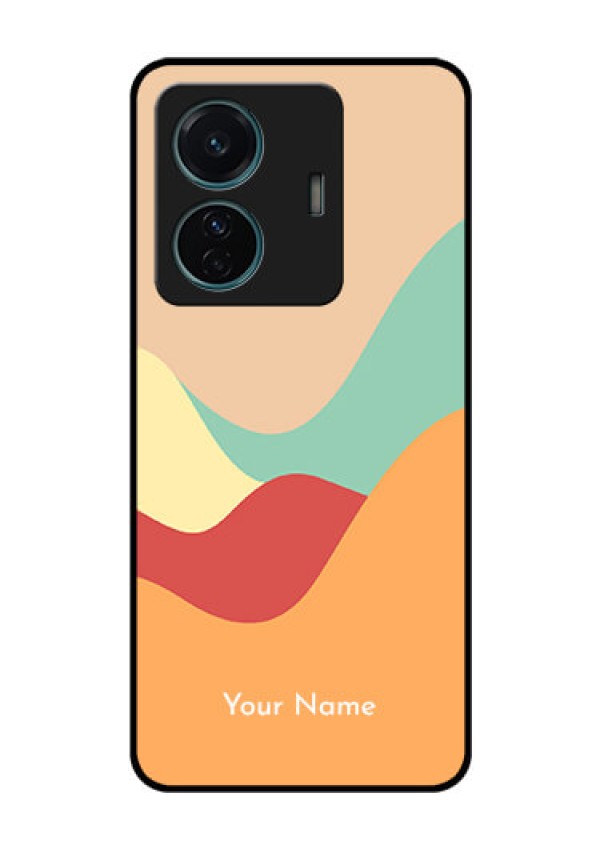 iQOO Z6 Pro 5G Personalized Glass Phone Case - Ocean Waves Multi-colour Design