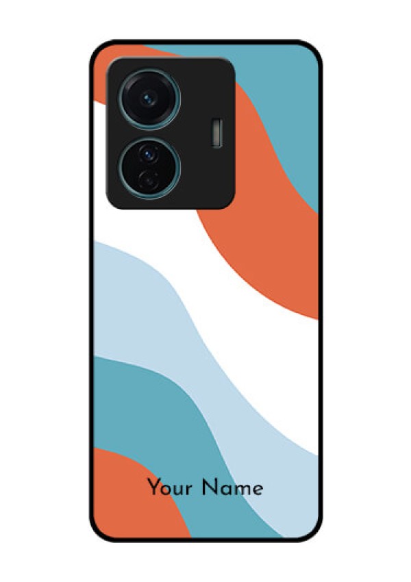 iQOO Z6 Pro 5G Custom Glass Mobile Case - coloured Waves Design
