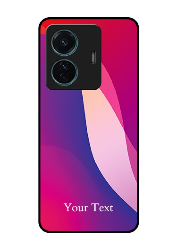 iQOO Z6 Pro 5G Personalized Glass Phone Case - Digital abstract Overlap Design