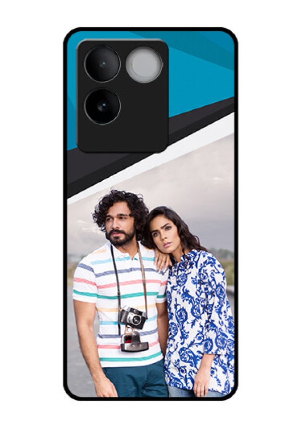 iQOO Z7 Pro 5G Custom Glass Phone Case - Simple Pattern Photo Upload Design