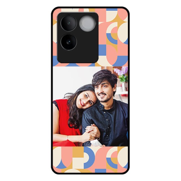 iQOO Z7 Pro 5G Custom Glass Phone Case - Semi - Circle Maze Pattern Design