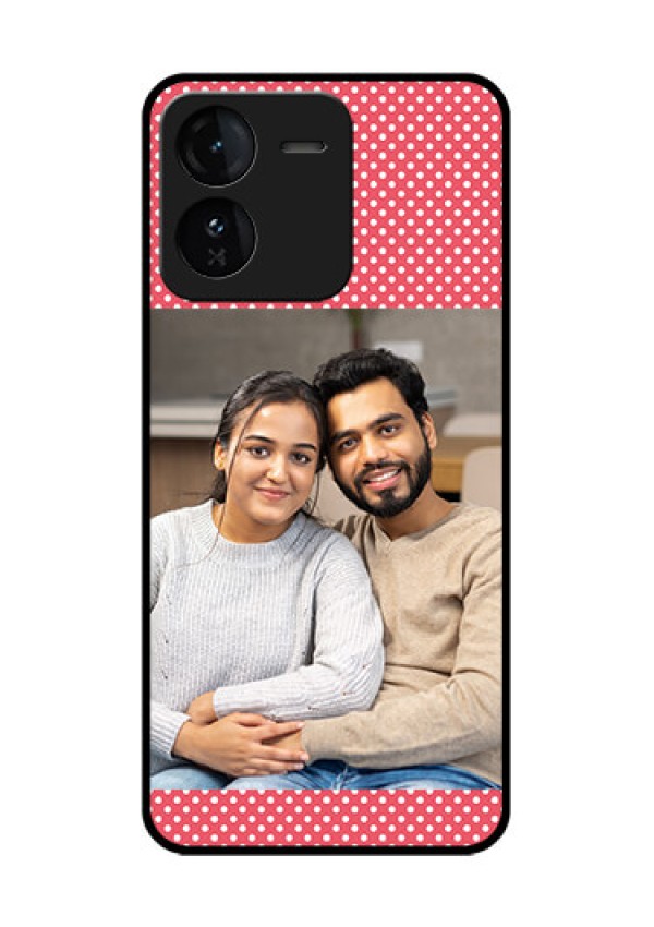 iQOO Z9 5G Custom Glass Phone CaseWhite Dotted Design