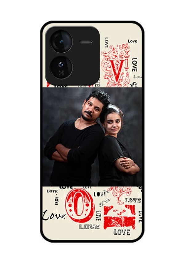 iQOO Z9 5G Custom Glass Phone CaseTrendy Love Design Case