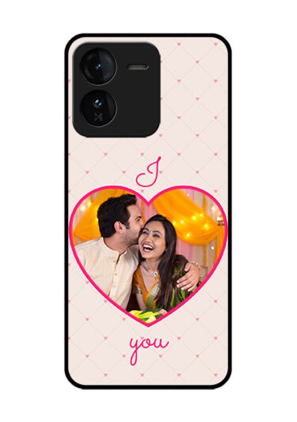 iQOO Z9 5G Custom Glass Phone CaseHeart Shape Design