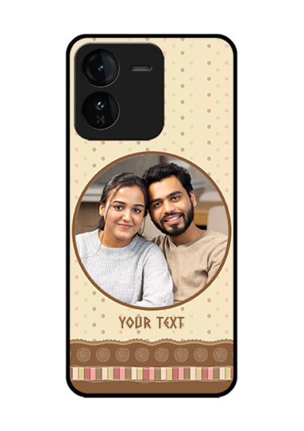 iQOO Z9 5G Custom Glass Phone CaseBrown Dotted Mobile Case Design