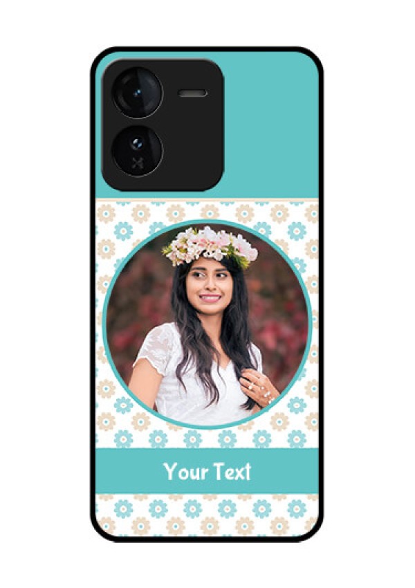 iQOO Z9 5G Custom Glass Phone CaseBeautiful Flowers Design