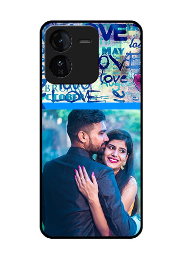 iQOO Z9 5G Custom Glass Phone CaseColorful Love Design