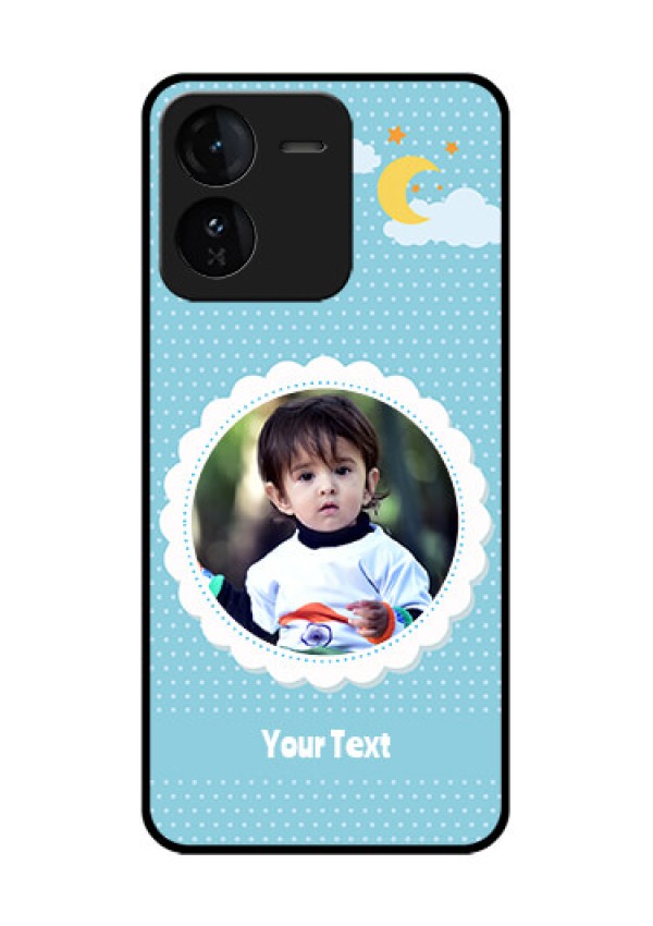iQOO Z9 5G Custom Glass Phone CaseViolet Pattern Design