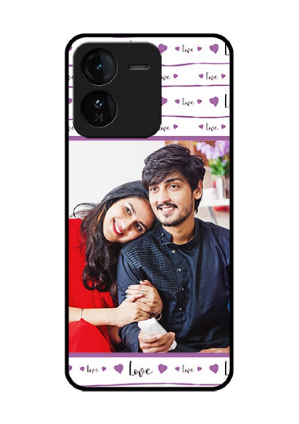 iQOO Z9 5G Custom Glass Phone CaseCouples Heart Design