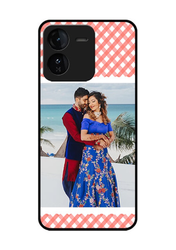 iQOO Z9 5G Custom Glass Phone CasePink Pattern Design