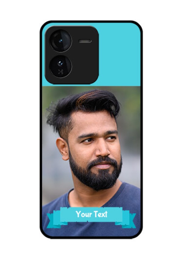 iQOO Z9 5G Custom Glass Phone CaseBlue Color Design