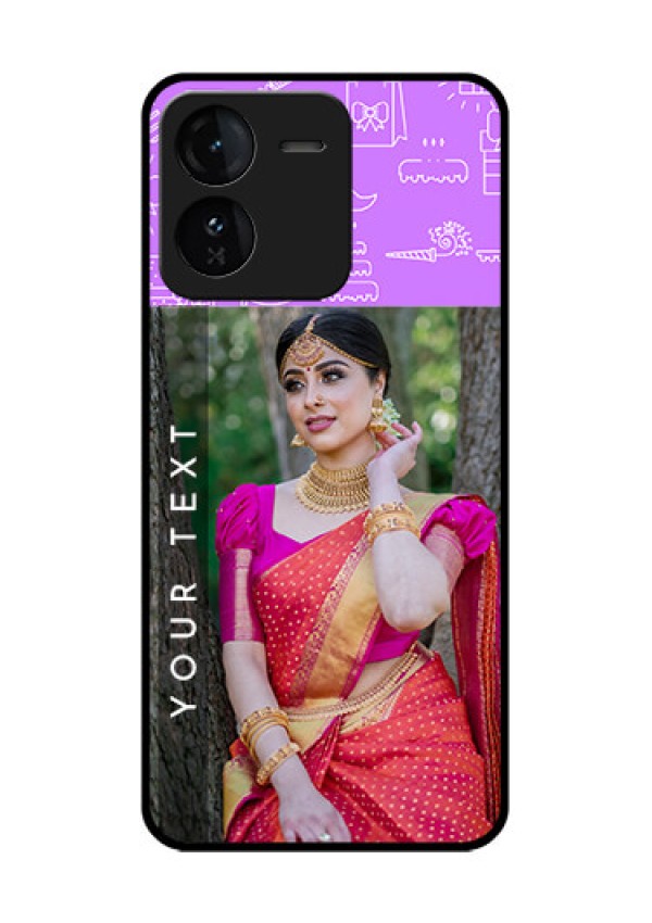 iQOO Z9 5G Custom Glass Phone CaseBirthday Icons Design