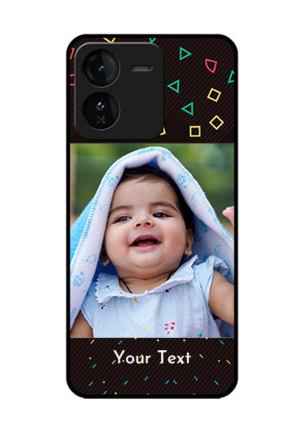 iQOO Z9 5G Custom Glass Phone CaseWith Confetti Birthday Design