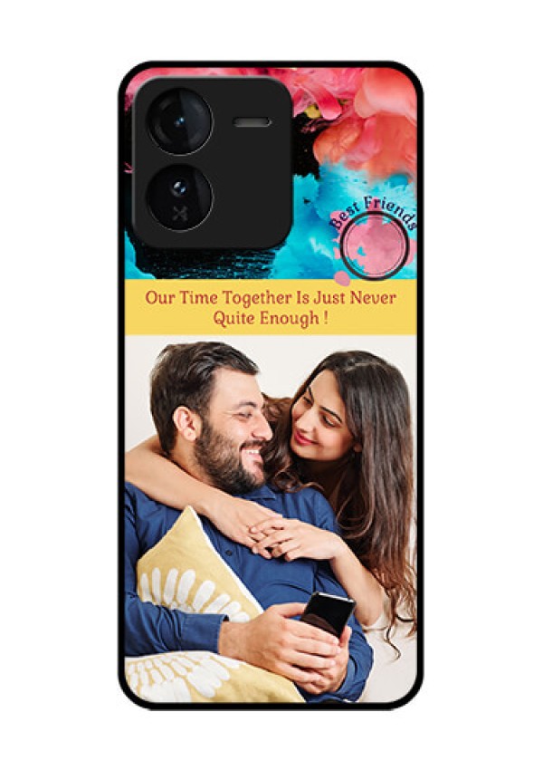 iQOO Z9 5G Custom Glass Phone CaseQuote With Acrylic Painting Design