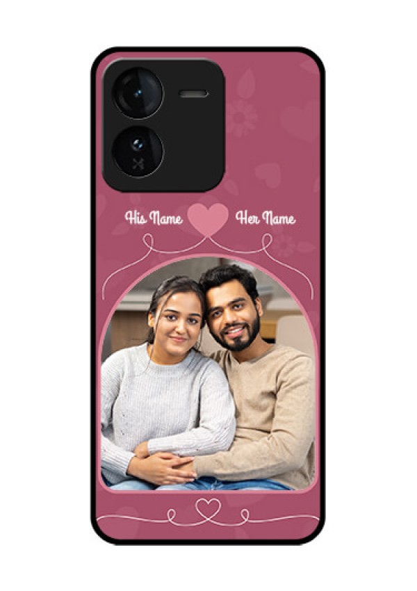 iQOO Z9 5G Custom Glass Phone CaseLove Floral Design