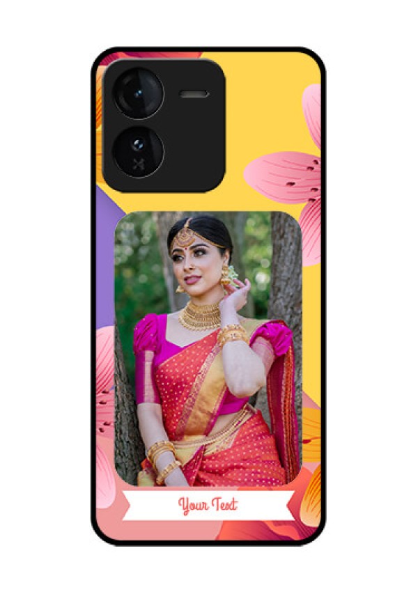 iQOO Z9 5G Custom Glass Phone Case3 Image With Vintage Floral Design