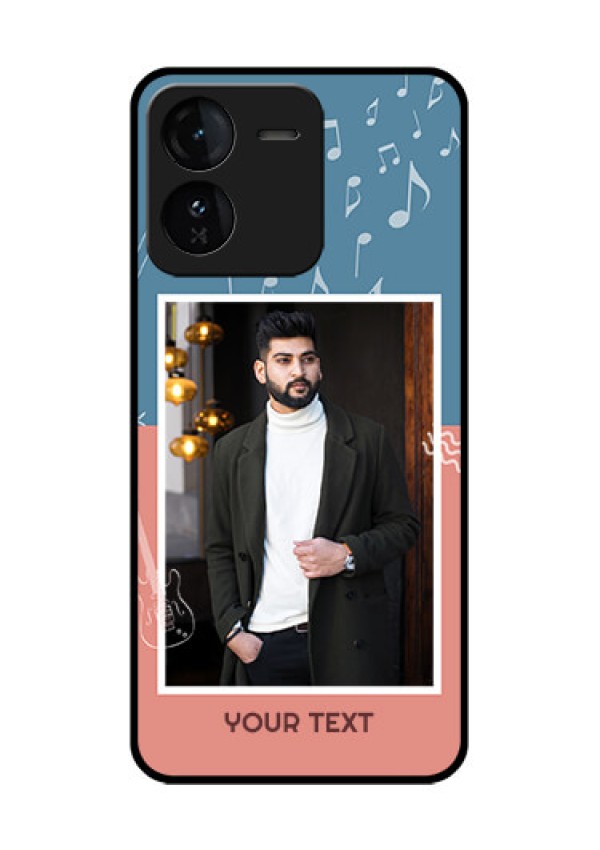 iQOO Z9 5G Custom Glass Phone CaseWith Color Musical Note Design