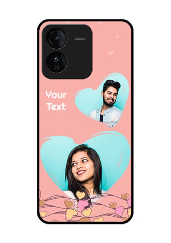 iQOO Z9 5G Custom Glass Phone CaseLove Doodle Design