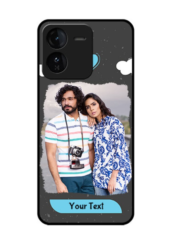 iQOO Z9 5G Custom Glass Phone CaseSplashes With Love Doodles Design