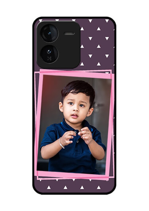 iQOO Z9 5G Custom Glass Phone CaseTriangle Pattern Dotted Design
