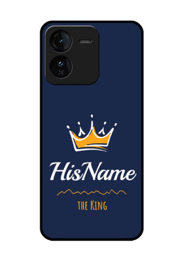 iQOO Z9 5G Custom Glass Phone CaseKing With Name Design