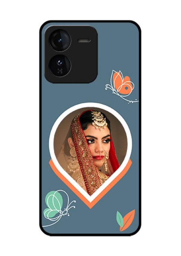 iQOO Z9 5G Custom Glass Phone CaseDroplet Butterflies Design