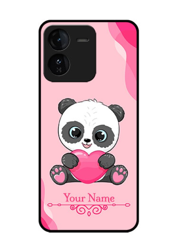 iQOO Z9 5G Custom Glass Phone CaseCute Panda Design