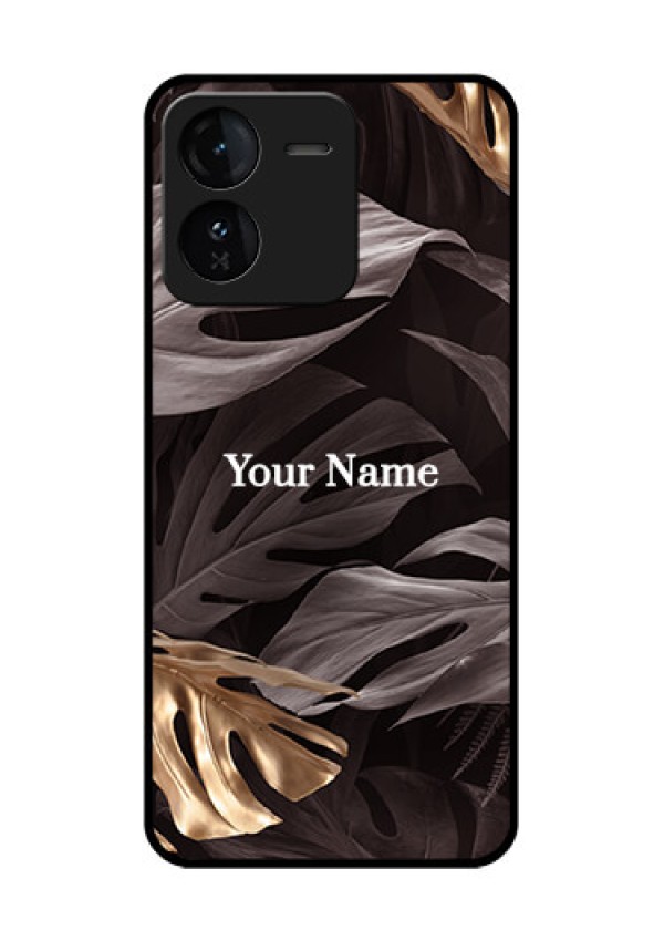 iQOO Z9 5G Custom Glass Phone CaseWild Leaves Digital Paint Design