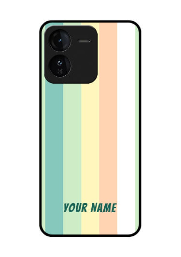 iQOO Z9 5G Custom Glass Phone CaseMulti - Colour Stripes Design
