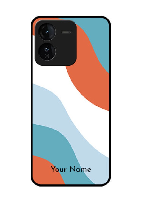 iQOO Z9 5G Custom Glass Phone CaseColoured Waves Design